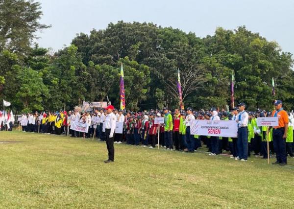 Acara Jumbara dan Temu Karya Acara Jumpa Bakti Gembira (Jumbara) dan Temu Karya di Bumi Perkemahan Wiladatika Cibubur, Jakarta Timur, Selasa (23/6/2026). (Foto: Ravie Wardani)