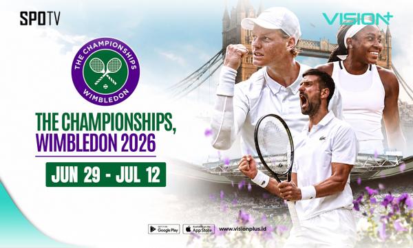 Jadwal Lengkap Wimbledon 2026, Saksikan Live Streaming di VISION+
