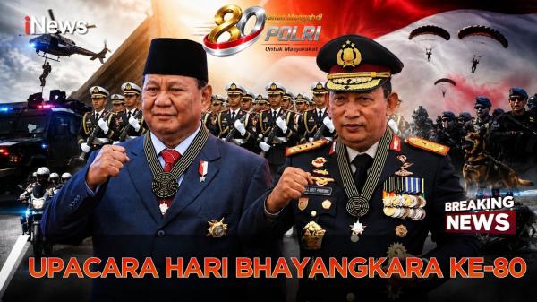 Prabowo Pimpin Upacara Hari Bhayangkara ke-80, Anugerahkan Tanda Kehormatan kepada 2 Satker dan 10 Polda