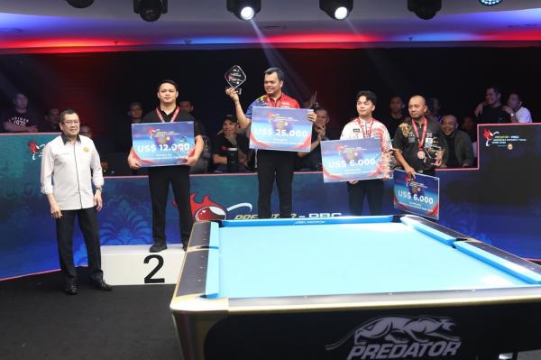 Pebiliar Filipina Carlo Biado Juara Indonesia International Open 2026, Final 10-9 Picu Ledakan Emosi
