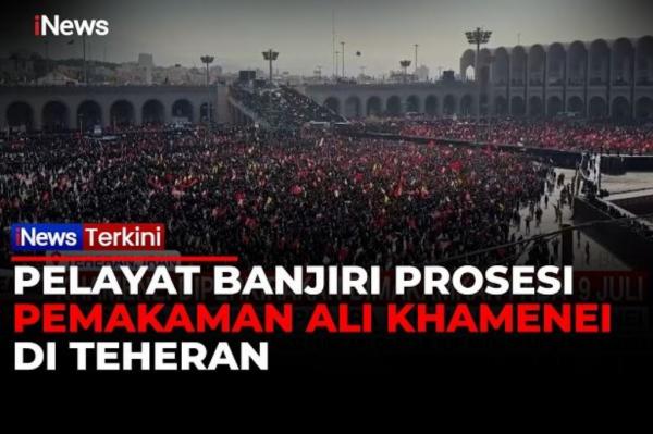 Tangis Pecah! Jutaan Warga Iran Hadiri Prosesi Pemakaman Ali Khamenei
