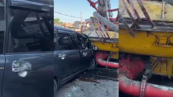 Kecelakaan di Gowa, Avanza Ringsek Tabrak Truk Antre Solar di SPBU
