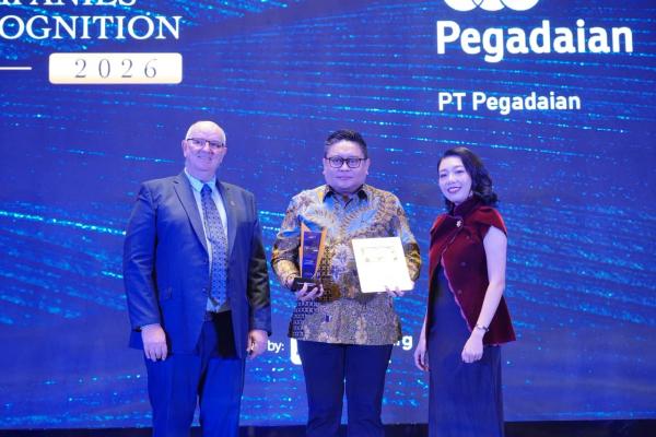 Dukung Asta Cita, Pegadaian Raih Penghargaan Top Company in Bullion Bank Industry 2026