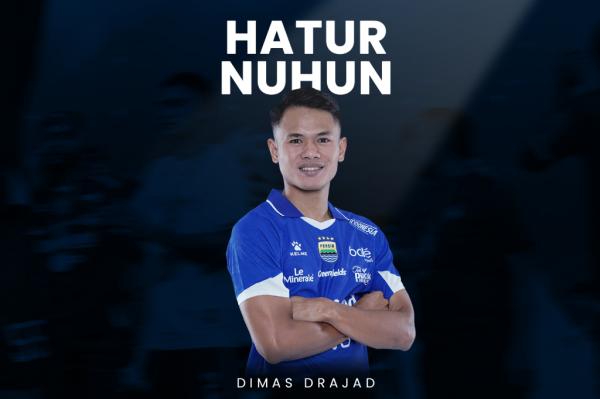 Persib Bandung resmi melepas eks striker Timnas Indonesia Dimas Drajad setelah dia tidak masuk dalam proyeksi teknis tim untuk musim baru. (Foto: Persib)