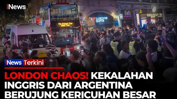 Detik-Detik Kerusuhan Pecah di London usai Inggris Tersingkir dari Argentina di Semifinal Piala Dunia