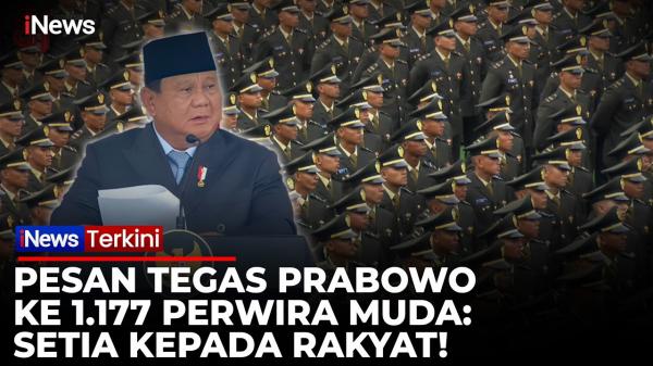 Presiden Prabowo Lantik 1.177 Perwira Remaja TNI-Polri 2026 di Halaman Istana Merdeka