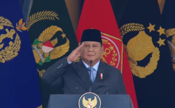 Lantik 1.177 Perwira TNI-Polri, Prabowo: Pangkat adalah Amanah Rakyat Indonesia