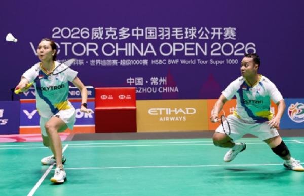 Hasil China Open 2026: Langkah Rehan/Gloria Disetop Ganda Denmark