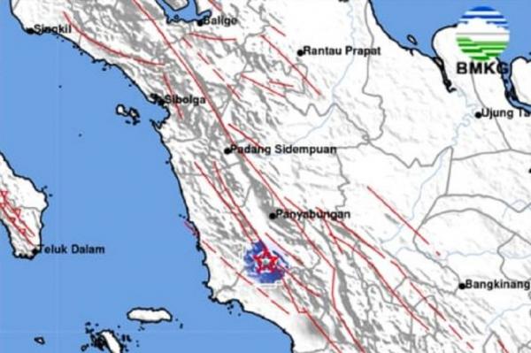 Gempa Hari Ini Magnitudo 3,3 Guncang Mandailing Natal, Terasa hingga Kotanopan