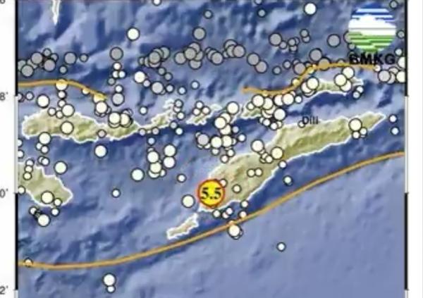 Gempa Hari Ini M 5,5 Guncang Kupang, Berpusat di Laut