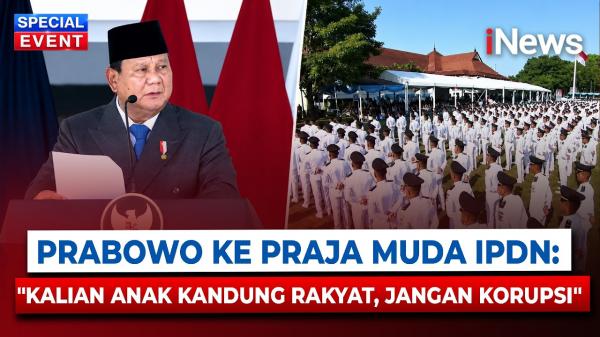 Prabowo Ingatkan Lulusan IPDN: Berpihaklah kepada Rakyat, Jangan Pernah Korupsi