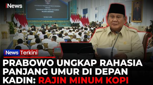 Prabowo Sebut Manfaat Kopi di Hadapan Kadin: Berdasarkan Riset Memperpanjang Umur