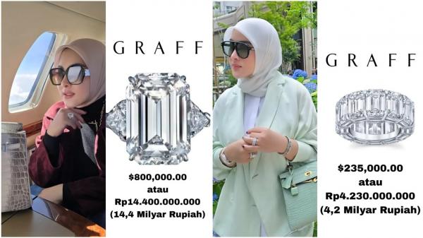 Cincin mahal Syahrini Cincin mahal Syahrini yang dipamerkan di media sosial. (Foto: Instagram)