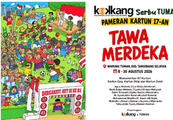 Rayakan HUT ke-81 RI, Kokkang Gelar Pameran Kartun Tawa Merdeka