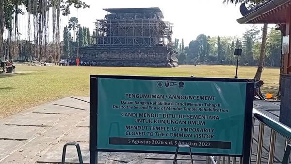 Pengumuman! Candi Mendut Ditutup 1 Tahun, Ada Pemugaran akibat Rembesan Air