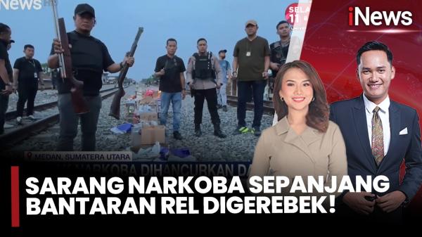 Polisi Gerebek Sarang Narkoba di Bantaran Rel Kereta Api Lintasan Medan- Bandara Kualanamu