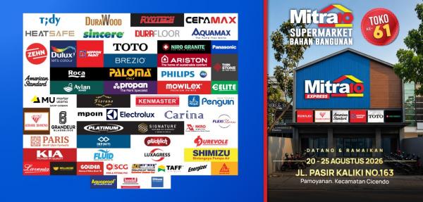 Mitra10 Buka Gerai ke-61 di Bandung, Usung Konsep Ekspres untuk Penuhi Kebutuhan Renovasi