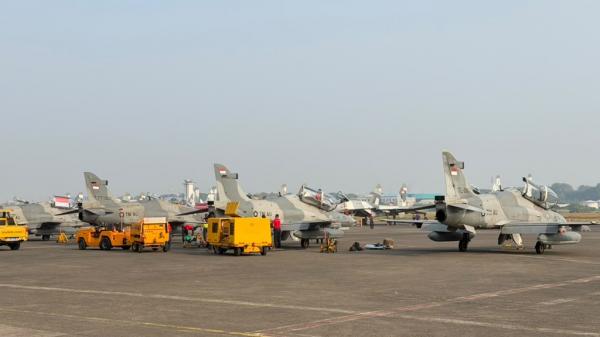 Jet Tempur HUT ke-81 RI Jet tempur TNI AU siap memeriahkan HUT ke-81 RI pada Senin, 17 Agustus 2026. (Foto: Arif Julianto)