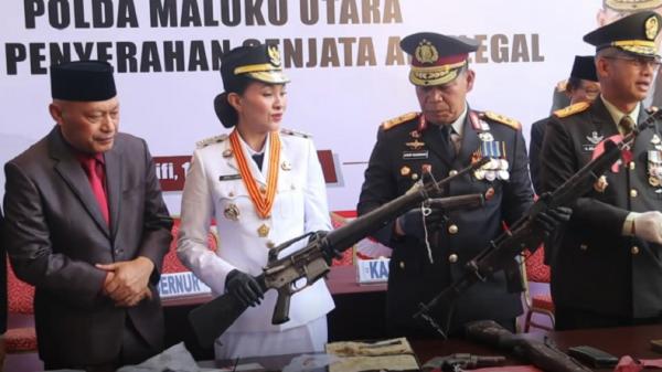 Polda Malut Ungkap Berbagai Senpi Ilegal, Ada dari Filipina untuk Dijual ke KKB di Papua