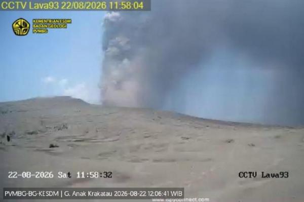 Gunung Anak Krakatau Meletus, Semburkan Abu Vulkanis Tebal Setinggi 400 Meter