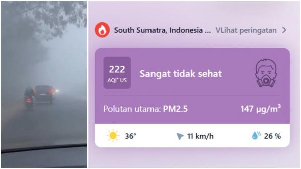 Palembang Jadi Kota dengan Polusi Udara Terburuk di Dunia, Ini Datanya!