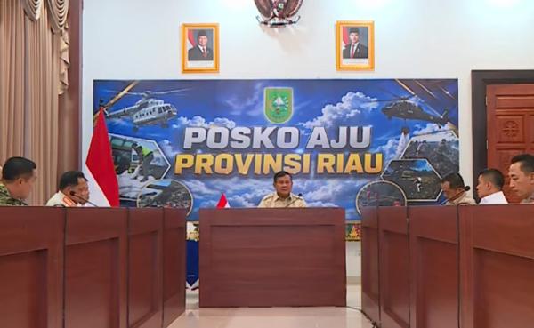 Prabowo Terima Laporan Modus Karhutla Riau, Perusahaan Pakai Petani untuk Bakar Lahan