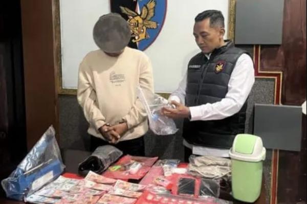Pengedar Sabu dan Ekstasi Ditangkap di Denpasar, Polisi Sita Uang Rp10,2 Juta