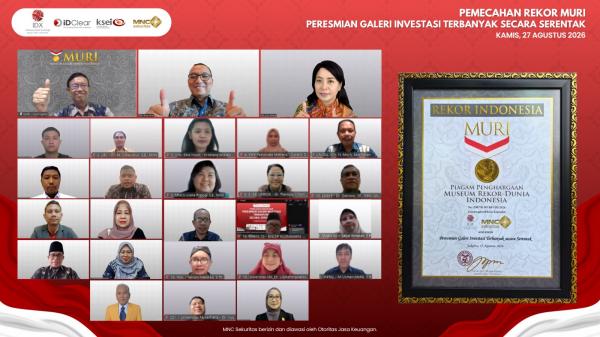 BEI dan MNC Sekuritas Pecahkan Rekor MURI Peresmian Galeri Investasi Terbanyak secara Serentak