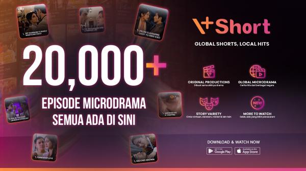 Dari Romansa hingga Thriller, Ada 20.000+ Episode Microdrama Seru di V+Short
