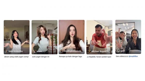 Berbagai kreasi kreatif dari lagu Kasih Aba-Aba 2.0 karya kolaborasi Shopee bersama Naykilla dan Tenxi. (Foto: Shopee)