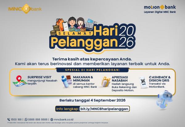 Rayakan Hari Pelanggan Nasional, MNC Bank Hadirkan Apresiasi Spesial bagi Nasabah