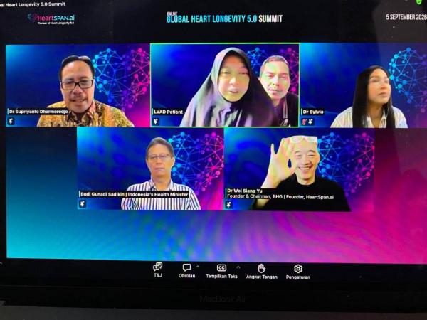 Acara kesehatan jantung Global Heart Longevity 5.0 Summit. (Foto: Webinar)