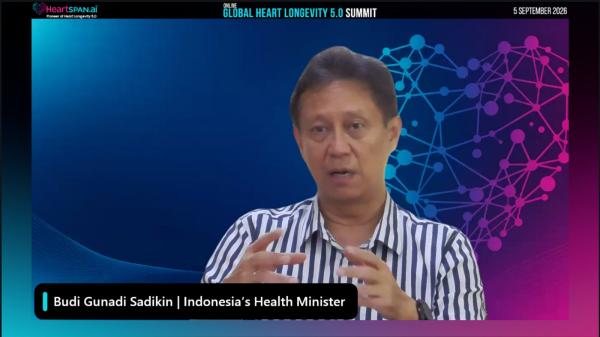 Menkes Budi dalam acara Global Heart Longevity 5.0 Summit, Sabtu (5/9/2026). (Foto: Webinar)