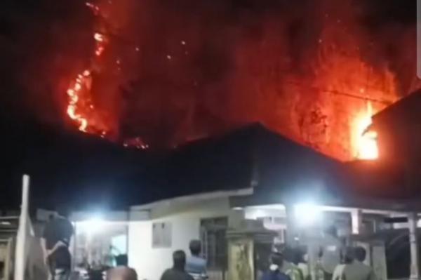 Karhutla di Gunung Tembok Jember, Kobaran Api Nyaris Merambat ke Permukiman Warga