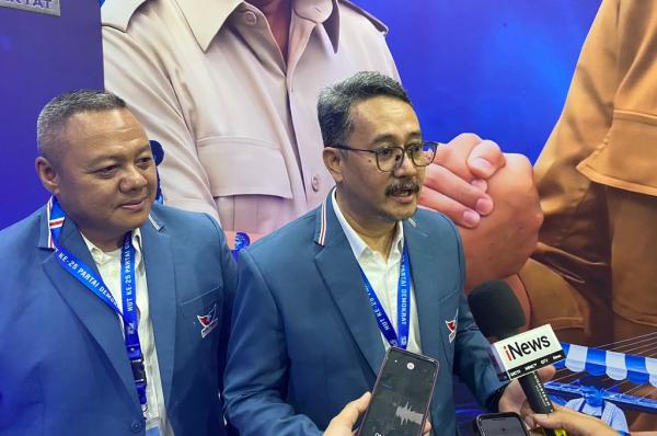 Sekjen Perindo Hadiri Perayaan HUT ke-25 Demokrat, Ajak Semua Parpol Bangun Iklim Politik Kondusif