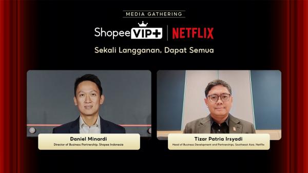 ShopeeVIP+ hadirkan pengalaman &lsquo;Sekali Langganan, Dapat Semua&rsquo;, semakin lengkap dengan akses Netflix. (Foto: Istimewa)