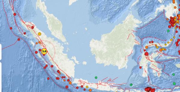 Gempa Terkini M 3,8 Guncang Pariaman Sumbar, Getaran Dirasakan Kuat di Padang
