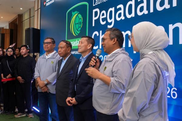 Pegadaian Championship resmi digelar di Semarang Pegadaian Championship resmi digelar yang ditandai dengan Launching & Press Conference Pegadaian Championship 2026/27 di Ballroom Hotel Patra Semarang, pada Jumat (11/9/2026). (Foto: Pegadaian)