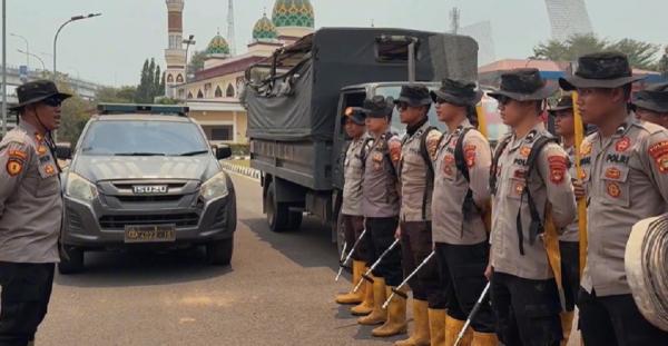 Satbrimob Polda Sumsel menuntaskan rangkaian Operasi Aman Nusa II Penanggulangan Karhutla Tahun 2026 di Muara Enim. (Foto: Dok. Polda Sumsel)