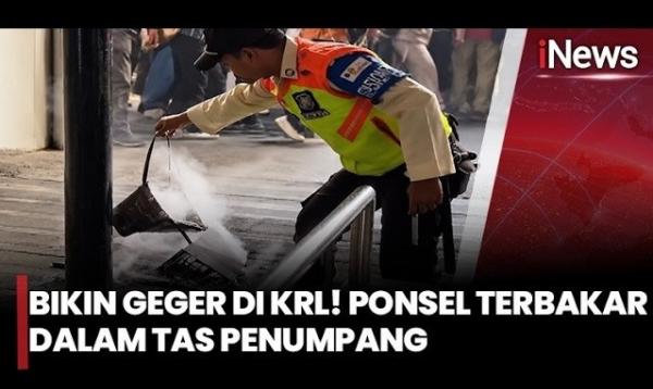 Penumpang KRL Panik Lihat Asap Mengepul Dalam Tas akibat Ponsel Terbakar