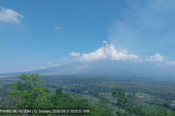 Erupsi Gunung Semeru Pagi Ini, Kolom Abu Menjulang 500 Meter
