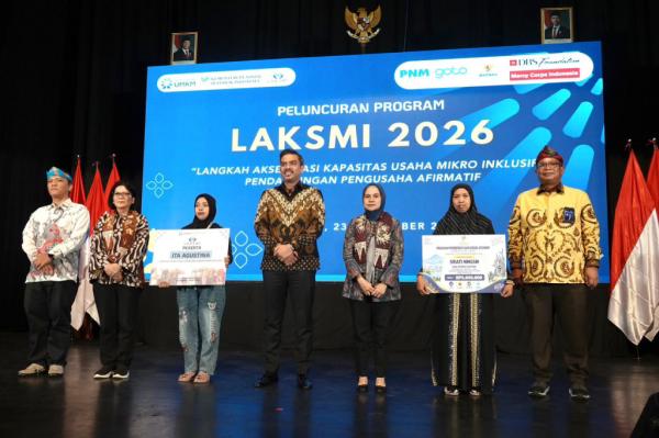 PNM dan Kementerian UMKM luncurkan Program Laksmi PNM bersama Kementerian UMKM meluncurkan Program Laksmi 2026 untuk mendorong perempuan pelaku usaha mikro, khususnya KPM PKH, menuju kemandirian ekonomi di Jawa Timur. (Foto: ist)