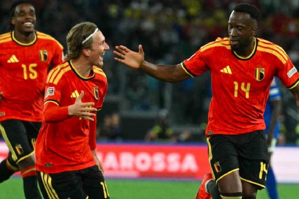 Belgia menang 2-0 atas tuan rumah Italia pada UEFA Belgia menang 2-0 atas tuan rumah Italia pada UEFA Nations League 2026-2027 di Stadio Olimpico, Roma, Sabtu (26/9/2026) dini hari WIB. (Foto: Soccerway)