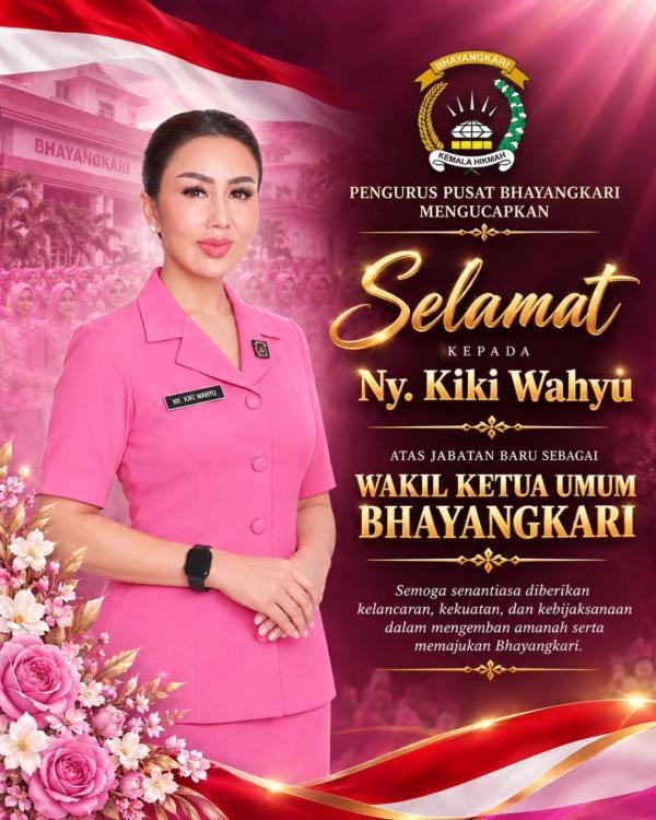 Profil istri Wakapolri Kiki Wahyu Hadiningrat kini mengemban tugas menjadi Waketum Bhayangkari. (Foto: Instagram)