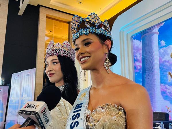 Miss World 2026 bersama Miss Indonesia 2025 Miss World 2026 bersama Miss Indonesia 2025. (Foto: Niko Prayoga)
