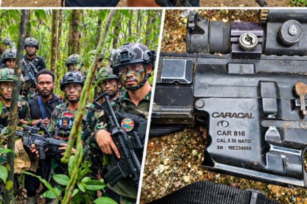 TNI Temukan Senjata Caracal yang Dirampas di Maybrat, 17 Butir Amunisi Diamankan