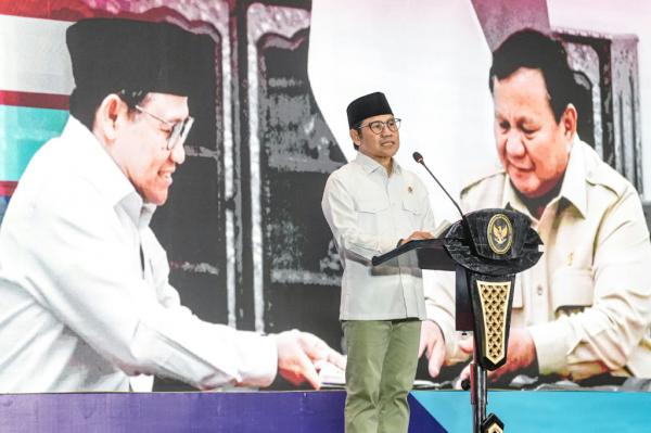 Menko Muhaimin Iskandar Menko Pemberdayaan Masyarakat Muhaimin Iskandar saat acara Mandaya Awards dan Innovilleague Awards 2026 kepada para penggerak pemberdayaan masyarakat dan pengentasan kemiskinan. (Foto: Ist)