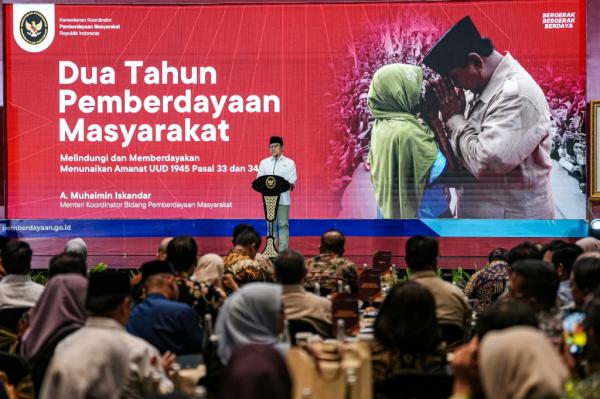 Muhaimin Iskandar Menko Pemberdayaan Masyarakat Muhaimin Iskandar saat acara Mandaya Awards dan Innovilleague Awards 2026 kepada para penggerak pemberdayaan masyarakat dan pengentasan kemiskinan. (Foto: Ist)