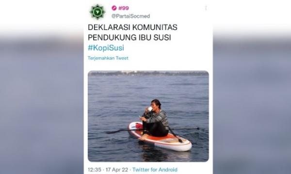 Dukung Mantan Menteri Susi Jadi Presiden, Akun Partai Socmed Deklarasikan #KopiSusi
