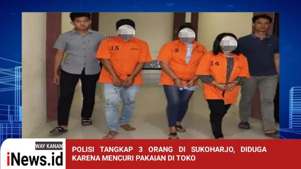 Waduh! 3 Orang Kedapatan sedang Mengutil Pakaian Disebuah Toko di Sukoharjo